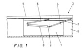 Front view of the lifting device in its folding position, the cover being attached to the frame