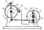 LEVER-RATCHET MECHANISM WITH VARIABLE ANGULAR VELOCITY OF THE RATCHET WHEEL