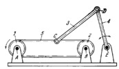 HAIN LEVER-TYPE MECHANISM WITH A FLEXIBLE LINK