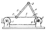 HAIN LEVER-TYPE MECHANISM WITH A FLEXIBLE LINK