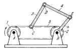 HAIN LEVER-TYPE MECHANISM WITH A FLEXIBLE LINK