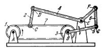 HAIN LINKWORK MECHANISM WITH A FLEXIBLE LINK