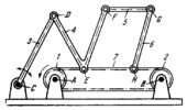 HAIN LINKWORK MECHANISM WITH A FLEXIBLE LINK