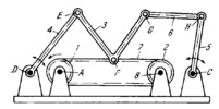 HAIN LINKWORK MECHANISM WITH A FLEXIBLE LINK