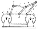 HAIN LEVER-TYPE MECHANISM WITH A FLEXIBLE LINK AND PERIODIC DWELLS OF THE DRIVEN LINKS