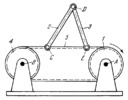 HAIN LEVER-TYPE MECHANISM WITH A FLEXIBLE LINK AND PERIODIC DWELLS OF THE DRIVEN LINKS