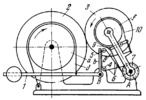BYKOV LEVER-TYPE FLEXIBLE-LINK BRAKING DEVICE FOR A WARPING FRAME