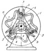 CAM-LEVER THREE-CYLINDER PISTON MACHINE MECHANISM