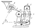 BELT DRIVE MECHANISM FOR INTERSECTING AXES