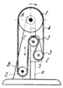 FLEXIBLE-LINK DIFFERENTIAL MECHANISM WITH TWO MOVABLE PULLEYS