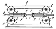 FLEXIBLE-LINK DIFFERENTIAL MECHANISM WITH TWO MOVABLE PULLEYS