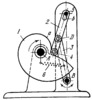 FOUR-LINK PLATE CAM MECHANISM WITH INTERMEDIATE CONNECTING ROD AND SECONDARY FOLLOWER