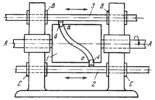 FOUR-LINK SPATIAL DOUBLE-SLIDING-FOLLOWER CYLINDER CAM MECHANISM