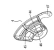 Tridimensional diagram of the first coupling of the visor