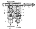 EMERGENCY AIRCRAFT PNEUMATIC WHEEL BRAKE VALVE MECHANISM