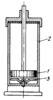 PISTON-TYPE REGULATOR DAMPER MECHANISM WITH HIGHER BRAKING ACTION AT THE BEGINNING OF THE STROKE