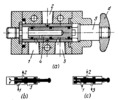 THREE-WAY TWO-POSITION SPOOL-TYPE PALM-BUTTON-OPERATED PNEUMATIC DIRECTIONAL VALVE MECHANISM