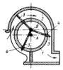 LINK-GEAR MECHANISM OF A ROTARY THREE-VANE PUMP