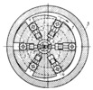 LINK-GEAR MECHANISM OF A ROTARY RADIAL-PISTON PUMP