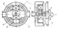 LINK-GEAR ECCENTRIC MECHANISM OF A ROTARY PISTON PUMP