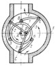 LINKWORK MECHANISM OF A TRIPLE VANE ROTARY PUMP