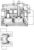 WEDGE MECHANISM OF A HYDRAULIC CLAMPING DEVICE WITH A ROCKING MEMBER