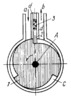 SLIDING-ABUTMENT THREE-TOOTH ROTARY PUMP MECHANISM