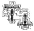 TRUCK-TRAILER COMBINATION EMERGENCY VALVE MECHANISM WITH AN ELASTIC DIAPHRAGM