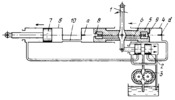 HYDRAULIC DRIVE MECHANISM WITH SYNCHRONIZED MOTION OF TWO PISTONS