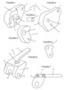 Different components of the system (cylindrical piece, cam and the lever)
