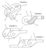 Side views of the lowering device with the lever folded and unfolded