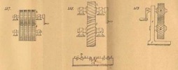 Meccanismi binari semplici, classe delle ruote dentate, tav. 9, fig. 257-259