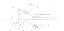 Side view of ground unevenness copying device