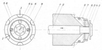 Front View and Cross Section through Spindle