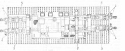 Plan view of the processing machine