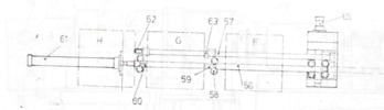 Cross section through processing station installation
