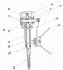 Vertical section through the machine head.