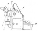Lateral view of the machine