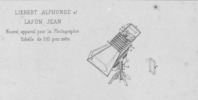 Tav. I, Liebert Alphonse et Lafon Jean, Nouvel appareil pour la Photographie. Echelle de 0,03 pour mètre