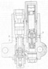 Section through the body of the hydraulic automated device