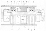 Tool holder rod guiding device, view with section