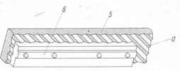 Tool holder rod guiding device, prismatic guiding part