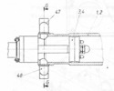 Longitudinal section through concrete cylinders