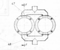 Longitudinal section through concrete cylinders