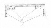 Profile frame made ​​from extruded aluminum frame