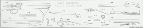 Tav. 18, Toschi Alessandro, Fucile a retrocarica, sistema Toschi