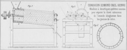 Tav. LXXXVI, Condouin Edmond Paul Henri, Machine à decortiquer, système nouveau pour séparer le duvet cotonneux de l'amande oléagineuse dans les graines de coton