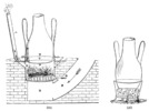 Detail of furnace for melting resins.