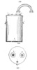 Detail of vessels employed in hydrochloric acid production.