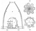 Scheme of a pottery kiln.